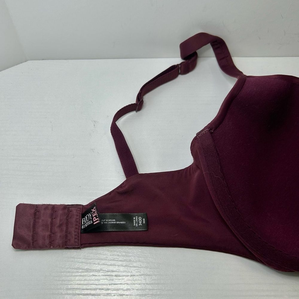 Victoria’s Secret Body by Victoria IPEX Maroon Adjustable Strap Bra 34DD - Picture 10 of 13